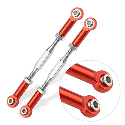 RC Steering Rod Arm, Aluminum Alloy Steering Linkage for Slash 1/10 Scale RC Truck with CNC Machining and Anodized Surface (2) - color: 2