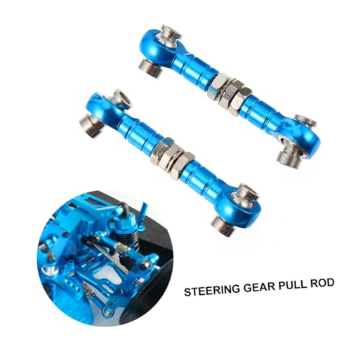 Homoyoyo 2pcs Adjustable Steering Tie Rods for Rc Cars Trucks Pull Rod Linkage Compatible Models High-Performance Link for Enhanced Steering Control
