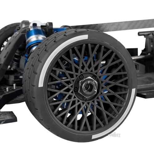 RC (4PCS) Wheels and Tires for 1/8 Typhon 6s BLX,1/7 Infraction 6S BLX/Limitless,RC Highway Truck Tires,Plastic Wheel with Foam Inserts,Black - color: Black- (Wheel Tires)