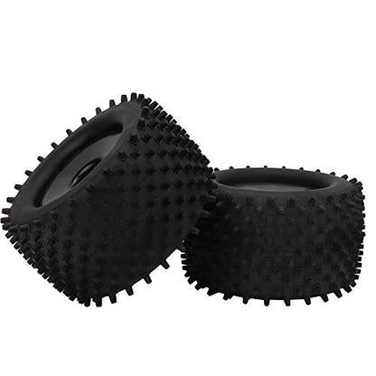 155mm Rubber Tire 82mm Hub Wheel Upgrade Kit, RC Rubber Tire for 1/8 Truck, High - Grip Tread with Nylon Hub and Plastic Rim, Dampening Off - Road Vibration