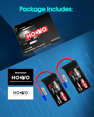 HOOVO 3S Lipo Battery 2200mAh 80C 11.1V Shorty Lipo Battery EC3 Plug 2Pack | Softcase Lipo Battery Pack, for Drone RC Quadcopter Helicopter Airplane FPV RC Car - style: 3S 2200mAh 80C-EC3