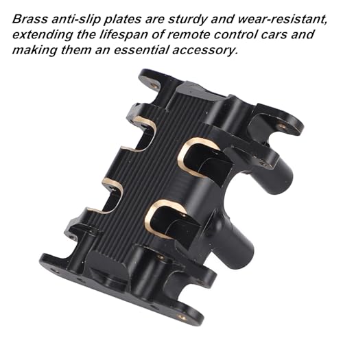 Penitue Brass Skid Plate for 1/30 Axial SCX30, Heavy-Duty Black Coating Chassis Accessories Counterweight for RC Crawler Upgrade