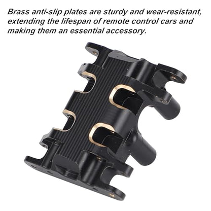Penitue Brass Skid Plate for 1/30 Axial SCX30, Heavy-Duty Black Coating Chassis Accessories Counterweight for RC Crawler Upgrade
