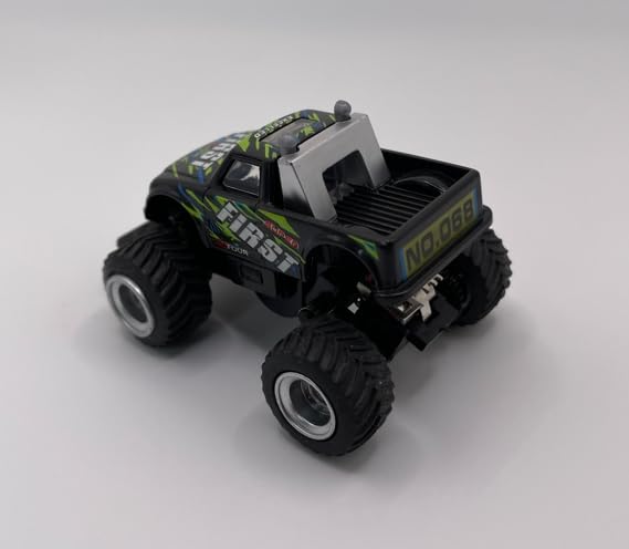 Mini RC Truck Off-Road 1:64 Scale Upgraded 2.4G 5-Channel 7CM RC Radio Wireless Remote Control Car Coke Can Micro Racing Pocket Portable Truck for Multi-Users (Black-Truck) - color: Black-truck