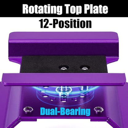 INJORA Aluminum 80g RC Car Stand with Shock Holder for 1/24 1/18 RC Crawler Upgrade(Purple) - color: Purple