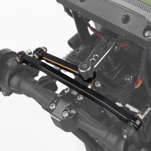 Aluminum Steering Rod Tie Links Linkage Set for Axial SCX24 1/24 RC Crawler, Metal Steering Link Rod Upgrade, Compatible with C10 JLU Deadbolt Gladiator Bronco
