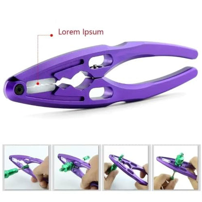Rc Accessories Parts Shock Absorber Pliers Ball Head Clip Universal Tool Metal 6 in 1 for 1/8-1/10 RC Crawler Car Upgrades Repair Modify Parts AM-190031(Purple) - color: Purple