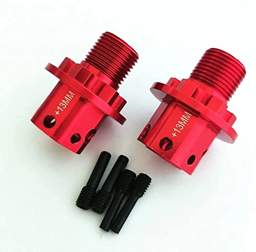 Aluminum Alloy 17mm Widen Wheel Hex Hub Drive Adaptor for ARRMA 1/8 Typhon Talion Kraton Senton 6S Replace AR310484 AR310592 - RED 2pcs