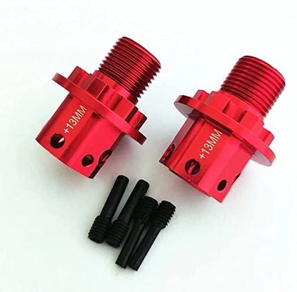 Aluminum Alloy 17mm Widen Wheel Hex Hub Drive Adaptor for ARRMA 1/8 Typhon Talion Kraton Senton 6S Replace AR310484 AR310592 - RED 2pcs