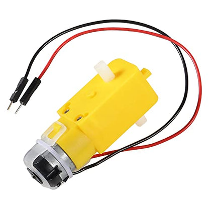 Diann 4pcs TT Motor DC 3-6V Gearbox Motor 200RPM Ratio 1:48 Shaft Motor with 2.54mm Wire for DIY Smart Car Robot - style: 4pcs Motors