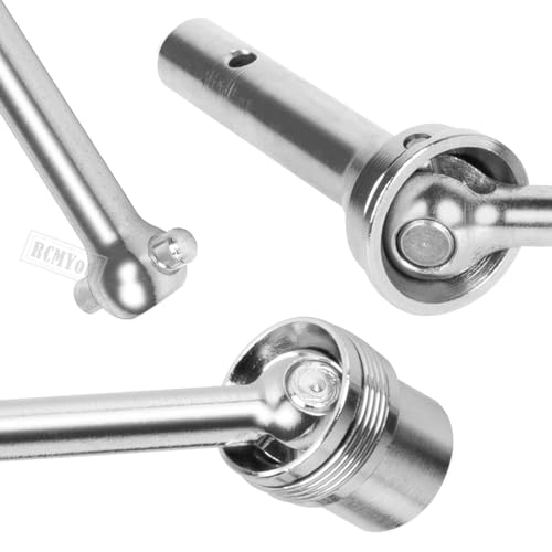 Driveshaft Axles & Center Dogbone Upgrades Part for 1/8 Kraton 6s Blx,#45 Steel Front Rear Driveshaft CVD Axles,Silver - color: Silver for Parts