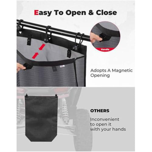 UTV Mesh Storage Bag for Can-Am Maverick X3 RC Turbo 2 SEAT 2018-2020 2021 Adjustable Roll Bar Mesh Organizer Hanging Cargo Organizer Utility Storage Net