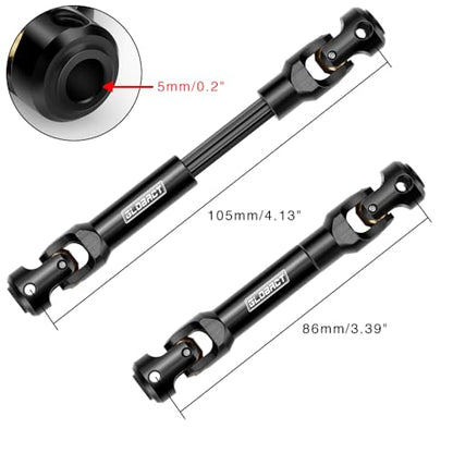 Stainless Steel Driveshaft for TRX4 SCX10 1/10 Crawler, 86-105mm | Heavy-Duty Drive Shaft,CNC Machined, Splined Engagement - size: 86-105mm