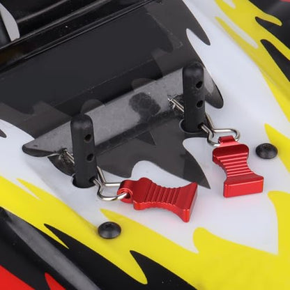 RC Car Body Clips with Pull Tab for 1/10 1/12 Scale Traxxas Axial Redcat Losi Tamiya HPI HSP RC Truck Crawler Buggy On Road Touring Racing, Set of 4 (Red) - color: Red