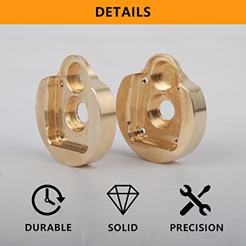 kingsea Brass Inner Outer Portal Drive Housing Steering Knuckle Compatible with Axial SCX10III AXI03007 Capra Unlimited Trail Buggy UTB 1/10 RC Crawler Brass Weights Upgrade Parts(4pcs/kit,200g)