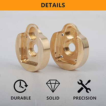 kingsea Brass Inner Outer Portal Drive Housing Steering Knuckle Compatible with Axial SCX10III AXI03007 Capra Unlimited Trail Buggy UTB 1/10 RC Crawler Brass Weights Upgrade Parts(4pcs/kit,200g)