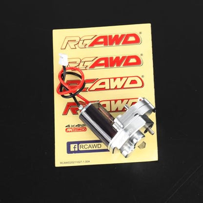 RCAWD SCX24 Motor 050 55t & SCX24 Transmission Metal Gearbox Combo for Axial 1/24 SCX24 & AX24 Series Upgrades Parts Silver