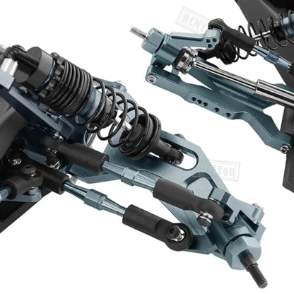 RC Aluminum Suspension A-Arms Upgrades Part for 1/10 Slash 2WD,Alloy Front Rear A Arms Swing Arms Hop Ups w/Tie Bar,Replace 2555,3631,2532,Titanium