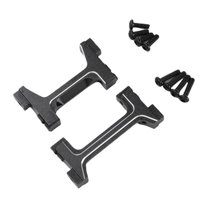 CNC Aluminum Bumper Bracket Set for 1/18 RC Car , Premium Front & Rear Mount for Off Road Crawlers - Black (2PCS)