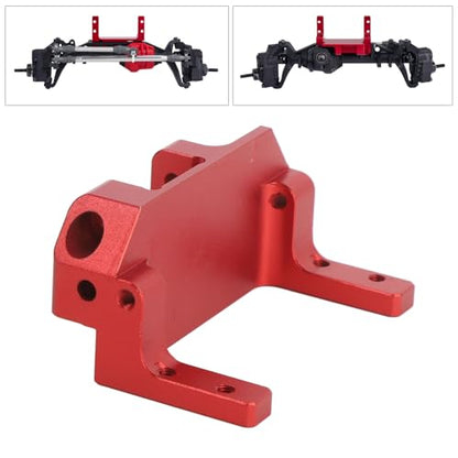 SUNGOOYUE Servo on Axle Mount, Aluminum Alloy Portal Axle 4-Link Suspension 1/10 RC Crawler Car Upgrade Parts for SCX10 III AR45P Third Generation (Red) - color: Net