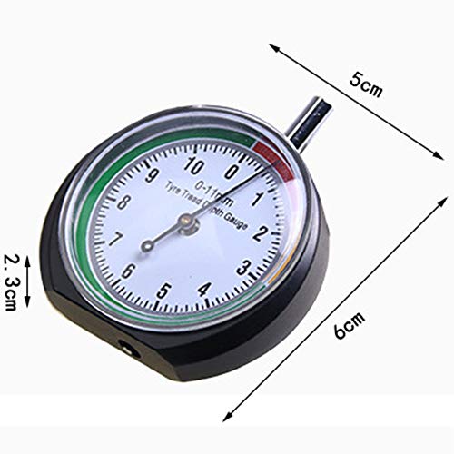 1pc Car Wheel Tire Tyre Tread Depth Gauge Meter Indicator Pointer Measure Device Tool 0-11mm Tire Condition Monitor Display Accessories