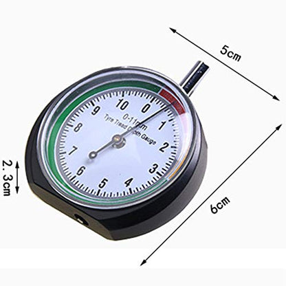 1pc Car Wheel Tire Tyre Tread Depth Gauge Meter Indicator Pointer Measure Device Tool 0-11mm Tire Condition Monitor Display Accessories