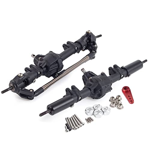Rc Crawler 1/10 Nylon AR44 Straight Front and Rear axles with Metal Front Reverse Bevel Gear for 1/10 RC Tracked SCX10 II 90046 47 R-G-T 86100