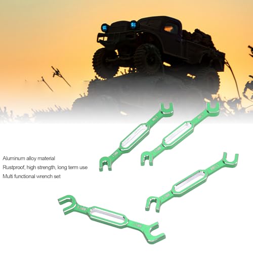 RC Turnbuckle Wrench Kit Set 3.0 3.2 3.5 3.7 4.0 5.0 5.5 6.0mm Aluminum Alloy (Green) - color: Green