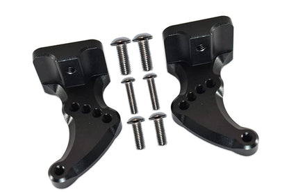 GPM For Traxxas E-Revo 2.0 VXL Brushless (86086-4) Upgrade Parts Aluminum Rear Wing Mount - 2Pc Set Black