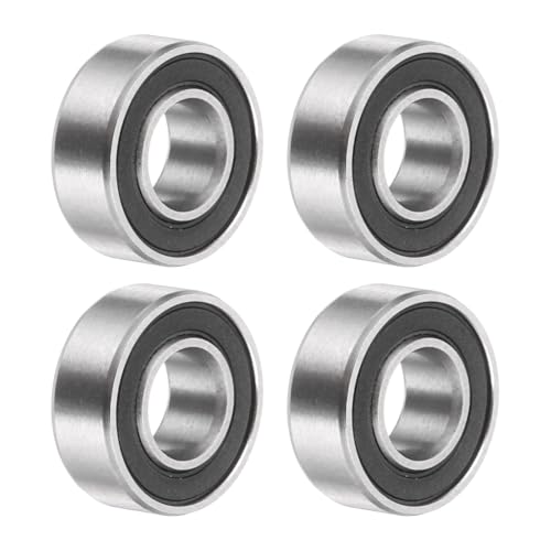 uxcell 4Pcs SMR115-2RS Deep Groove Ball Bearings, 5x11x4mm 440C Stainless Steel Double Shielded Bearings, ABEC 5 - size: 5x11x4mm
