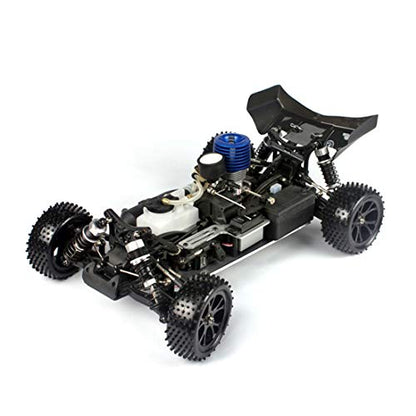 Helixsun VRX RH1006 1/10 Scale High-Speed 2.4GHz 4WD Nitro Off-Road RC Car (Equipped with Force.18 Engine) – Agile Steering, Smooth Riding Regardless of Terrain – RTF/R0080 - color: Blue White