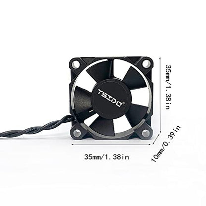 2Pack YSIDO RC Motor Cooling Fan Heatsink 3010 3510 4010 Cooler DC 5-8.4V Compatible with HSP HPI Wltoys Himoto Tamiya Redcat 1/10 1/8 RC Car Truck Boat 3650 540 550 4268 4274 Motor (2pcs 3510 Fan)
