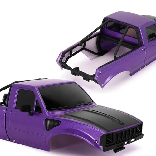 RC Upgrade Accessories for TRX4M for Defender for Bronco 1/18 IR60 for Pickup Hard Body Shell with Bed Rack RC Crawler Car Accessories Modification RC Car Parts(Purple) - size: Purple