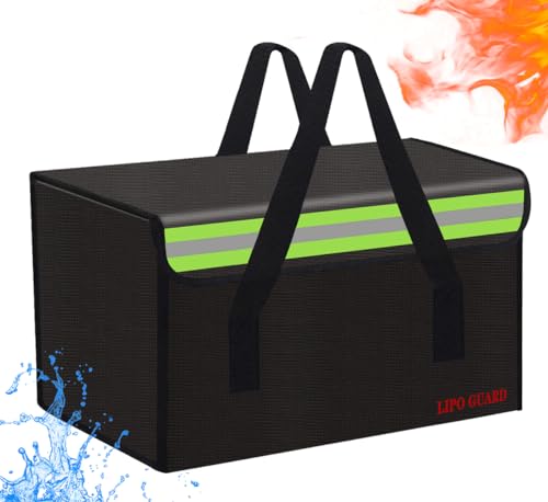 Lipo Battery Safe Bag Large Capatity Fireproof Bag for Ebike Lipo Battery Other Batteries Storage Charging Transport Home Office Travel Safe Storage Pouch - size: 360*250*200mm