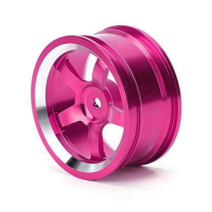 Tbest Aluminum Alloy RC Wheel Hub, Lightweight Durable 4Pcs Set, 1/10 Scale Drift Wheels Fit for Touring Tires, for RC Drift Cars, Racing Cars, Hobbyists