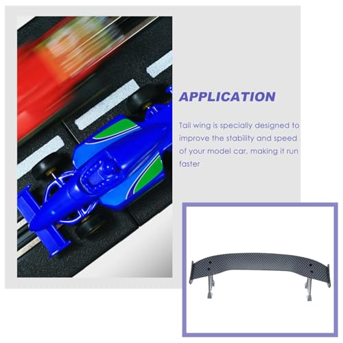 ERINGOGO 1/10 Mini Drift Car Tail Wing Carbon Fiber Rear Spoiler Vehicle Model Tail Wing Universal Rc Car Modification Accessory for Racing