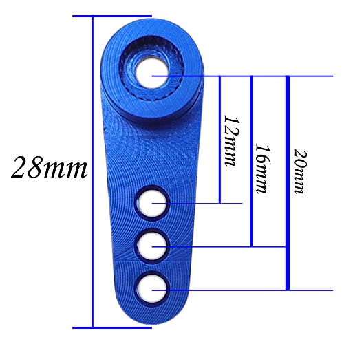 5PCS Metal 25T Servo Arms 25 Teeth Servo Horn Steering Arm Compatible with Savox Power HD HSP Servos Motor Wltoys Himoto Redcat 1/8 1/10 RC Car