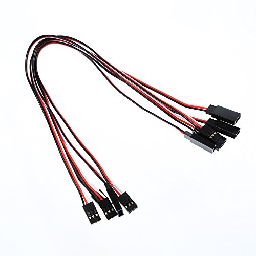 Tecunite 20 Pieces 3-pin Servo Extension Cable Wire Cord Female to Male RC Servo Extension Cord Wire Connectors for Connection Control Board Remote Control Parts, 5 Sizes(5 Sizes)