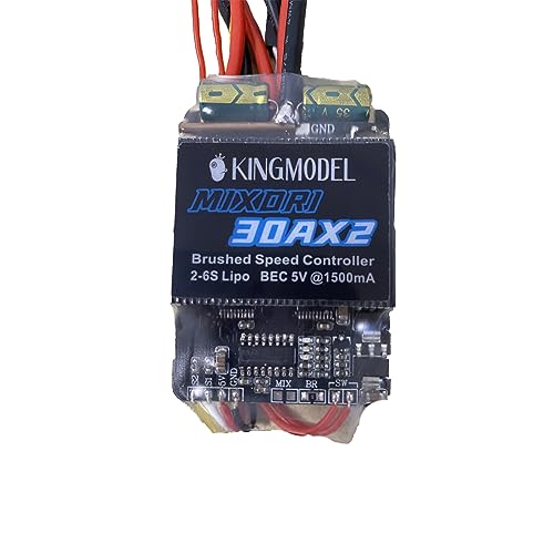 30A Dual Brushed ESC Bidirectional for RC Tank Boat Crawler w/XT60