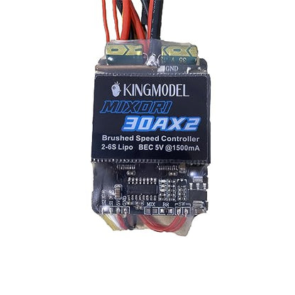 30A Dual Brushed ESC Bidirectional for RC Tank Boat Crawler w/XT60