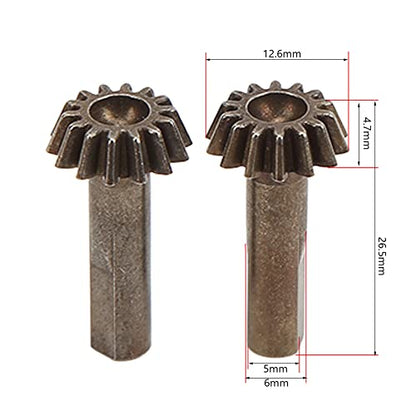 RC Bevel Gear, 2pcs Durable Iron Bevel Gears for 1/10 Scale RC Crawler Parts, Off-Road Hobbyists and Repair Enthusiasts