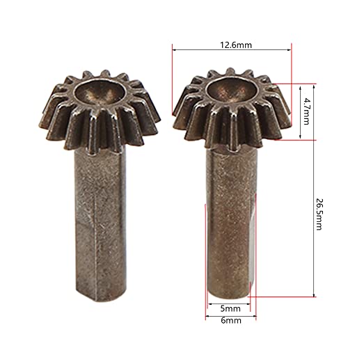RC Bevel Gear, 2pcs Durable Iron Bevel Gears for 1/10 Scale RC Crawler Parts, Off-Road Hobbyists and Repair Enthusiasts