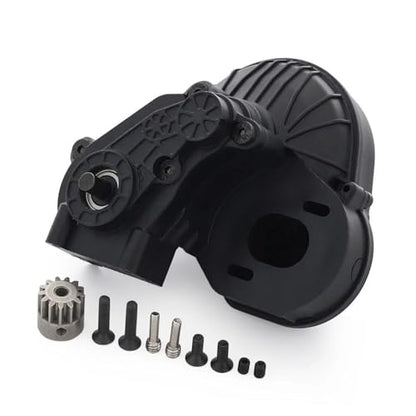 1/10 RC Transmission,Complete Gearbox with Gears Set for Axial SCX10 SCX10 II 90046 Crawler Car Upgrade Part (Black) - color: Black