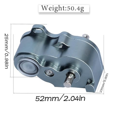 LCG Middle Transmission Gearbox Upgrades Part for 1/10 RC Crawler car SCX10 SCX10 ii 90047 Wraith,Aluminum Center Transmission Gearbox Hops up,Titanium - color: Titanium(parts)