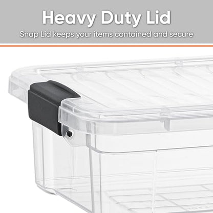 Superio Clear Storage Bins with Lids, Stackable Storage Box with Latches and Handles, Extra Small, 4 Pack 2 Quart - size: 2.3 Quarts, style: 4 Pack
