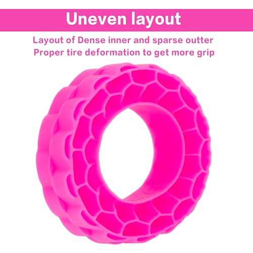 MEUS RACING Super Soft Silicone Rubber Inserts for 68-72mm 1.3" Tires (Rose Red) - color: Super soft