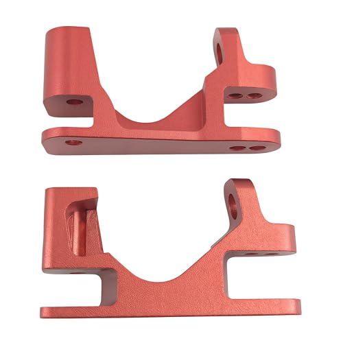 C-Hubs Steering Blocks & Rear Carriers for Slash Stampede Rustler (Red) | Aluminum,4X4,4WD,RC Car,6837 6832 1952,CNC Machined,High Strength,Precision Fit