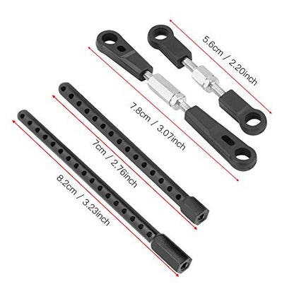 Tbest Steering Linkage Rod, Adjustable Precision Turnbuckle Rod 3.5mm 70mm Plastic for RC Car Enthusiasts Off-Road Racing Hobby Repairs