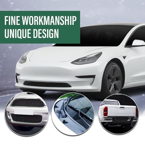 LQI Front Bumper Tow Hook Cover Cap Fit Tesla Model 3 2017-2023 | 146070100B, 108417300E Black Plastic - size: Front | Fit Tesla Model 3 2017-2023