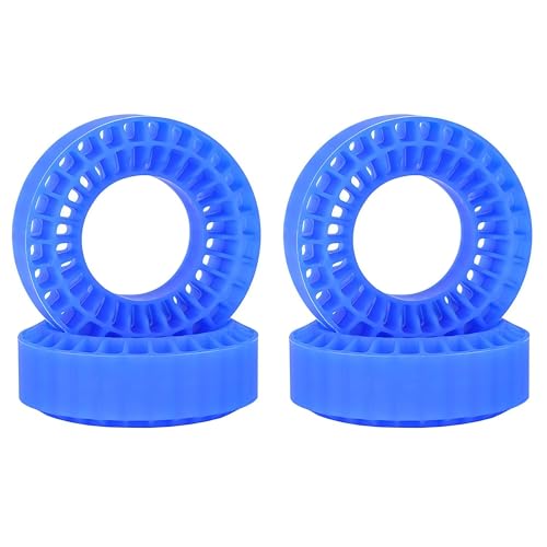 1.0 tire inserts, silicone inserts 1.0 Silicone Rubber Tire Inserts for RC TRX4M SCX24 Fcx24 Ax24 1/18 1/24 RC Crawler Wheels Tire Foam Fill Kit for OD 58-63mm (Blue) - color: Blue